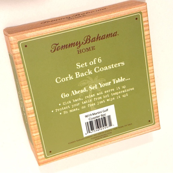 Tommy Bahama Golf Coasters Set 6 - Picture 5 of 5